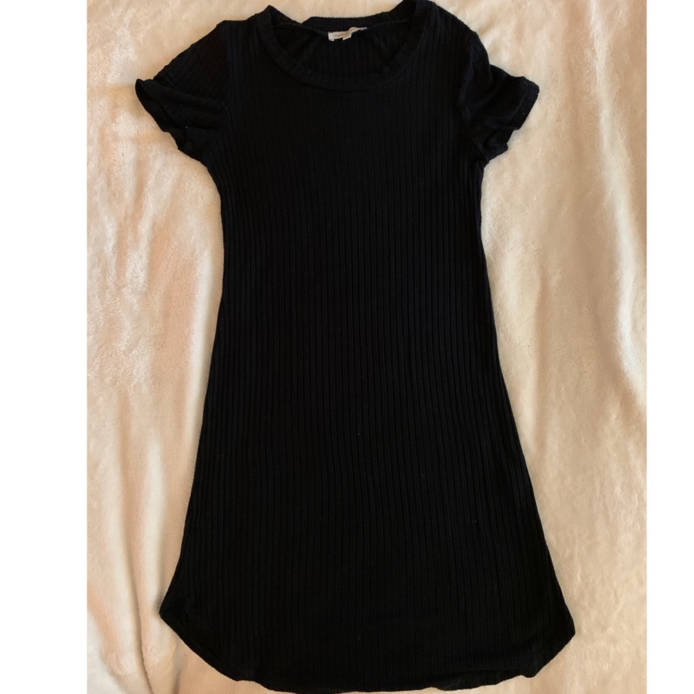 Black T-shirt dress